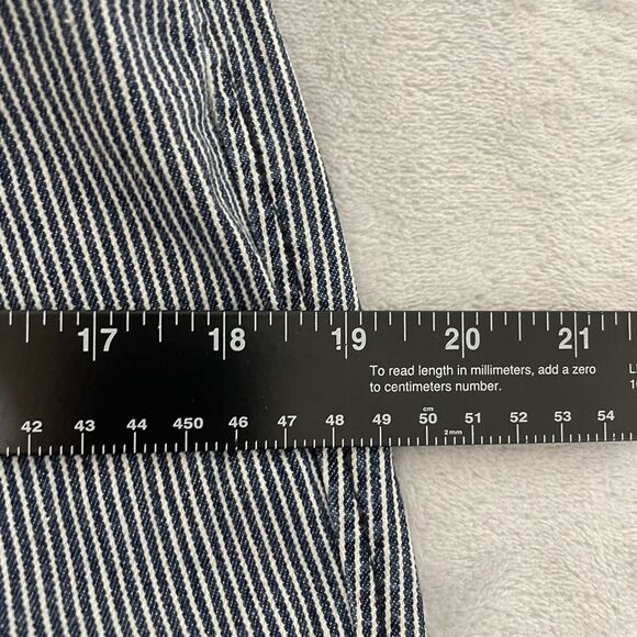 Chicos Pants Womens 0 Small Blue White Stripe Pockets Vintage Lagenlook - Picture 11 of 13